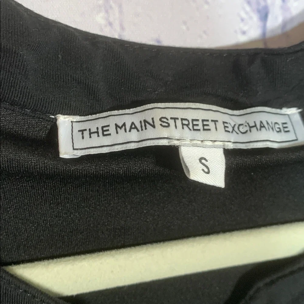 The Main Street Exchange Womens Short Sleeve Maxi Dress Black S Casual Minimal - Picture 3 of 7